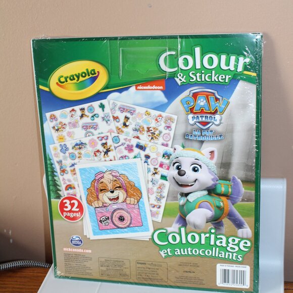 🍁5/$25🎃 Crayola Colour & Sticker Book Paw Patrol - Picture 2 of 2